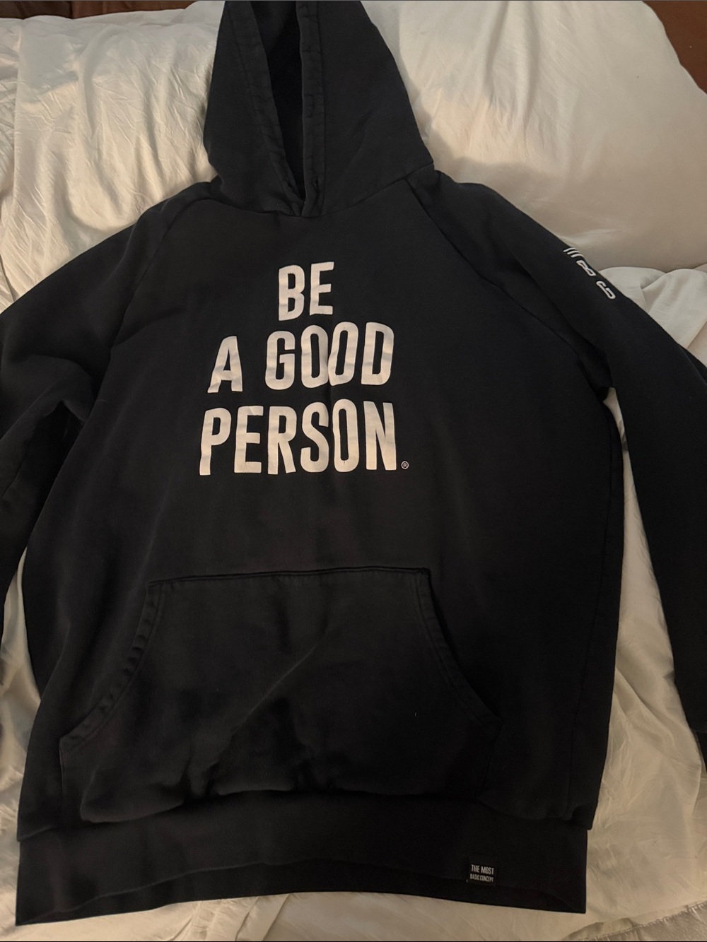 Black "Be A Good Person" Graphic Hoodie
